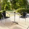 Flash Furniture Square Table Set, 27.5 W, 27.5 L, 27.5 H, Aluminum, Plastic, Rattan, Stainless Steel, Grey TLH-ALUM-28SQ-020BKCHR2-GG - alternate 7