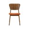 Armen Living Kalia Wood Dining Chair in Walnut Finish with Orange Fabric - Set of 2 LCKACHWAOR - alternate 5