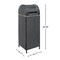 Happimess Darla 31.39-Gallon All-Weather Wicker/Metal Swing Top Hideaway Outdoor Trash Can, Dark Navy/White HPM1202E - alternate 4