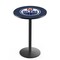 Holland Bar Stool Co 36" Blk Wrinkle Edmonton Oilers Pub Table, 36" dia. Top L214B3636EdmOil - alternate 1