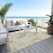 Homeroots 9' X 12' Wheat And Ivory Floral Washable Indoor Outdoor Area Rug 611178 - alternate 3