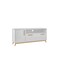 Homeroots Modern White And Natural Long Door TV Stand 389030 - alternate 4