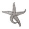 Homeroots 15" Antiqued Silver Resin Starfish Hanging Dimensional Sculpture 401228 - alternate 1