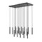 Z-Lite Forest 17 Light Linear Chandelier, Matte Black, 42 In W 919MP12-17L-MB-LED - alternate 3