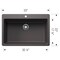 Blanco Liven SILGRANIT 33in Super Single Dual Mount Kitchen Sink - Cinder 443196 - alternate 2