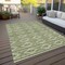 Homeroots 10' X 14' Green And Ivory Geometric Washable Indoor Outdoor Area Rug 599621 - alternate 6