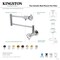 Kingston Brass Wall Mount Pot Filler Faucet with Knurled Handle, Brushed Nickel KS4108RKX - alternate 3