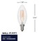 Bulbrite LED Filament 5 W Dimmable B11 Light Bulb with Clear Glass Finish and E12 Base, 2700K, 500Lumens, 4PK 861686 - alternate 2