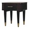 Homeroots 18" Mocha Solid Wood Round One Drawer Nightstand 722584 - alternate 1
