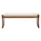 Homeroots 48in Beige and Brown Fabric and Solid Wood Upholstered Bench 668860 - alternate 1
