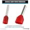 Kable Kontrol Wire Ferrules, Nylon Insulated, Single, 16 AWG, Pin Size 10 mm, Red, 500 Pcs, 500PK WFS-16-RD-500 - alternate 3