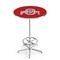 Holland Bar Stool Co 42" Chrome Ohio State Pub Table, 36" dia. Top L216C4236OhioSt - alternate 1