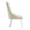Homeroots Set of Two Tufted Cream and Clear Upholstered Linen Dining Side Chairs 543513 - alternate 3