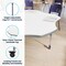 Flash Furniture Commercial Adjustable Height Flower Activity Table with Locking Casters-White XU-A60-FLR-WHT-T-A-CAS-GG - alternate 3