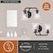 Vaxcel Toledo 2 Light Black Industrial Bathroom Vanity Fixture Clear Glass W0349 - alternate 4
