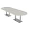 Skutchi Designs Racetrack Conference Table With Power Unit, 48 in W, 120 in L, Ivory HAR-RAC-48X120-DOU-K458-NA - alternate 1