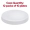 Smarty Had A Party 10.25" White with Silver Rim Organic Round Disposable Plastic Dinner Plates (120 Plates), 120PK 930WHS-CASE - alternate 5