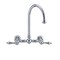Whitehaus Collection Vintage III Plus Wall Mount Faucet with a  Long Gooseneck Swivel Spout, and Solid Brass Side Spray WHKWLV3-9301-NT-C - alternate 3