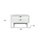 Homeroots 16" White and Black Two Drawer Faux Wood Nightstand 473018 - alternate 2