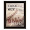 Homeroots Take Me Out to the Ball Game 2 Black Framed Print Wall Art 407786 - alternate 1