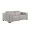 Homeroots 80in Light Gray and Brown Leather Power Reclining Loveseat 720536 - alternate 4