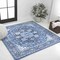 Jonathan Y Maris Ornate Medallion Non-Slip Machine-Washable Blue/Navy 5 ft Square Area Rug WSH109B-5SQ - alternate 1