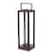 Homeroots 25" Black And Brown Metal And Solid Wood Tabletop Lantern Candle Holder 634844 - alternate 2