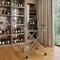 Homeroots 26in Silver Metal and Glass Rolling Bar Cart 364168 - alternate 3