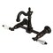 Kingston Brass Two-Handle Wall Mount Bridge Kitchen Faucet, Oil Rubbed Bronze KS2445WLL - alternate 1