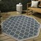 Jonathan Y Trebol Moroccan Trellis Textured Weave Teal/Gray 8 ft Octagon Indoor/Outdoor Area Rug SMB109E-8TGN - alternate 1