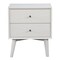 Homeroots 26" Solid Wood and Wood Two Drawer Nightstand 399253 - alternate 3