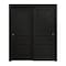 Sartodoors Sliding Closet Bypass Doors 64 x 80 inches, Ego 5012 Painted Black Oak, Rails Hardware Set, Wood EGO5012DBD-CHK-64 - alternate 1