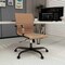 Leisuremod Harris Faux Leather Office Chair - Mid-Back Ergonomic Swivel Desk Chair, Iron Base HOBL19LBRL - alternate 4