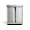 Simplehuman 15 gal Rectangular Step-On Trash Container, Silver, 1 Openings CW2116 - alternate 3
