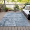 Homeroots 10' X 14' Denim Blue And Silver Abstract Washable Indoor Outdoor Area Rug 602700 - alternate 3