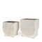 Homeroots Set of Two White Metal 20 Ounce Rectangular Pot Planters, 2PK 609419 - alternate 5