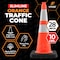 Xpose Safety 28 In Orange Slim Line Traffic Cone, 10 lb Base with 6in & 4in  Collar, DOT Approved, 6-PK OTC28SL-64-10L-6-X-S - alternate 2