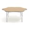 Flash Furniture Wren 60 in Flower Adjustable Height Activity Table, Thermal Laminate Top, Short Legs, Light Natural XU-A60-FLR-LTNAT-T-P-GG - alternate 2