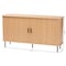 Baxton Studio Lucia Fluted Wood Sideboard, Mid-Century Modern Buffet Cabinet with Sliding Tambour Doors, 55" Wide 262-13789-ZORO - alternate 4