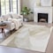 Homeroots 3' X 5' Beige And Taupe Abstract Washable Indoor Outdoor Area Rug 630429 - alternate 3