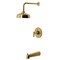 Kingston Brass Single-Handle Pressure Balanced Tub and Shower Faucet, Brushed Brass KB6337CML - alternate 1