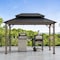 Sunjoy 8ft x 12ft Churchill Cedar Framed Grill Gazebo with exclusive AC Power Port A104003710 - alternate 4