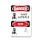 Signmission OSHA Danger Sign, Hard Hat Area Bilingual, 24in X 18in Decal, OS-DS-D-1824-VC-1292 OS-DS-D-1824-VC-1292 - alternate 1
