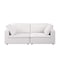 Homeroots 86in Pearl and Brown Italian Leather Loveseat 720475 - alternate 1