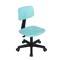 Homeroots Turquoise and Black Adjustable Height Swivel Rolling Office Chair 568079 - alternate 3