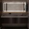 Homeroots 63" White Lighted Metal Framed Bathroom Vanity Mirror 564818 - alternate 2
