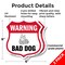Signmission Dog Warning Shield Sign Bad Dog, 6 inch X 6 inch, Plastic Sign, 2PK SHI-P-2PACK-6-377 - alternate 4