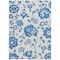 Homeroots 3' X 5' White And Denim Blue Floral Washable Indoor Outdoor Area Rug 589512 - alternate 5