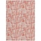 Homeroots 5' X 8' Coral Pink And Ivory Abstract Washable Indoor Outdoor Area Rug 602558 - alternate 4
