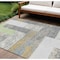 Homeroots 8' X 10' Gray Ivory And Mint Green Geometric Washable Indoor Outdoor Area Rug 612421 - alternate 1